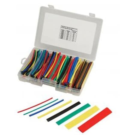 S&G Tool Aid Heat Shrink Tube Assortment, 2:1 I.D. Shrink Ratio, 4 in I.D. Before Shrinking, Assorted, 160 PK SG23250